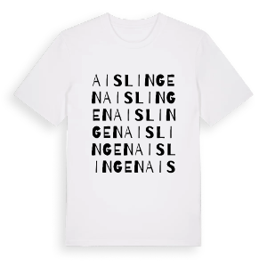 Aislingen ordlek t-shirt – ekologisk bomull t-shirt från Pinshirt