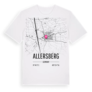 Allersberg karta t-shirt – ekologisk bomull t-shirt från Pinshirt