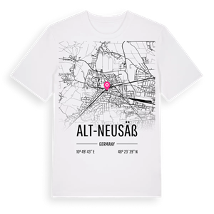 Alt-Neusäß karta t-shirt – ekologisk bomull t-shirt från Pinshirt