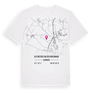 Altenstadt an der Waldnaab karta t-shirt – ekologisk bomull t-shirt från Pinshirt