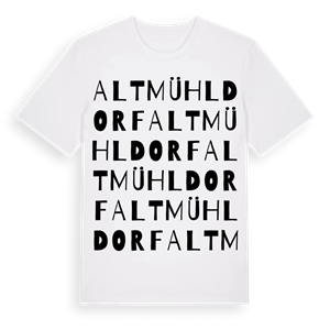 Altmühldorf ordlek t-shirt – ekologisk bomull t-shirt från Pinshirt
