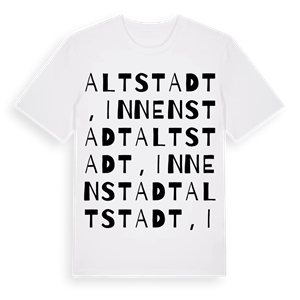 Altstadt, Innenstadt ordlek t-shirt – ekologisk bomull t-shirt från Pinshirt