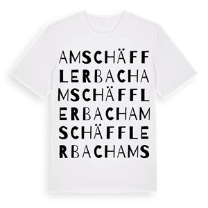Am Schäfflerbach ordlek t-shirt – ekologisk bomull t-shirt från Pinshirt