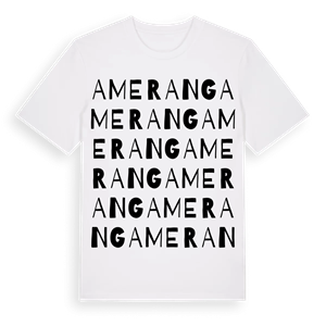 Amerang ordlek t-shirt – ekologisk bomull t-shirt från Pinshirt