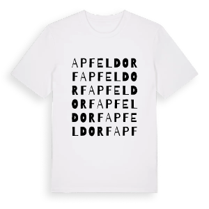 Apfeldorf ordlek t-shirt – ekologisk bomull t-shirt från Pinshirt