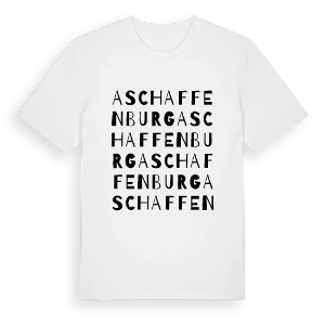 Aschaffenburg ordlek t-shirt – ekologisk bomull t-shirt från Pinshirt