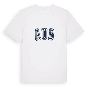Aub college t-shirt – ekologisk bomull t-shirt från Pinshirt