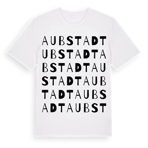 Aubstadt ordlek t-shirt – ekologisk bomull t-shirt från Pinshirt