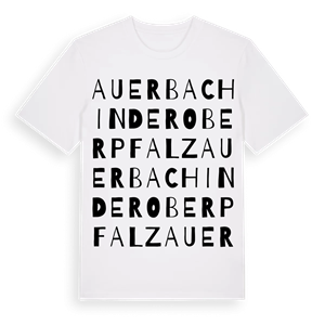 Auerbach in der Oberpfalz ordlek t-shirt – ekologisk bomull t-shirt från Pinshirt