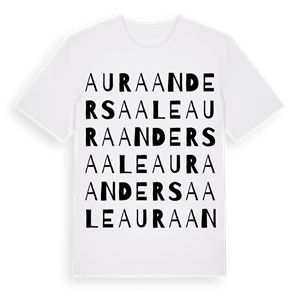 Aura an der Saale ordlek t-shirt – ekologisk bomull t-shirt från Pinshirt