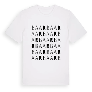 Baar ordlek t-shirt – ekologisk bomull t-shirt från Pinshirt