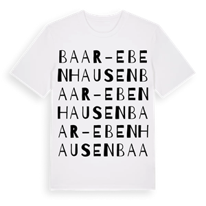 Baar-Ebenhausen ordlek t-shirt – ekologisk bomull t-shirt från Pinshirt