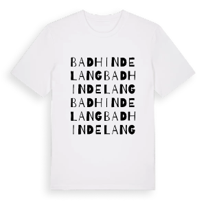 Bad Hindelang ordlek t-shirt – ekologisk bomull t-shirt från Pinshirt