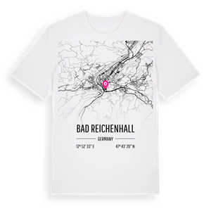 Bad Reichenhall karta t-shirt – ekologisk bomull t-shirt från Pinshirt
