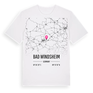 Bad Windsheim karta t-shirt – ekologisk bomull t-shirt från Pinshirt