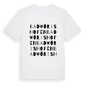 Bad Wörishofen ordlek t-shirt – ekologisk bomull t-shirt från Pinshirt