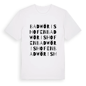Bad Wörishofen ordlek t-shirt – ekologisk bomull t-shirt från Pinshirt