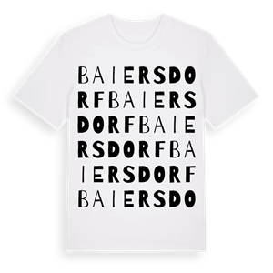 Baiersdorf ordlek t-shirt – ekologisk bomull t-shirt från Pinshirt