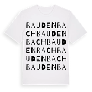 Baudenbach ordlek t-shirt – ekologisk bomull t-shirt från Pinshirt