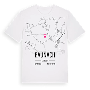 Baunach karta t-shirt – ekologisk bomull t-shirt från Pinshirt