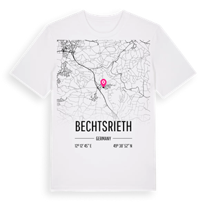 Bechtsrieth karta t-shirt – ekologisk bomull t-shirt från Pinshirt