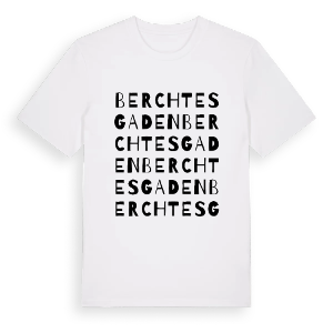 Berchtesgaden ordlek t-shirt – ekologisk bomull t-shirt från Pinshirt