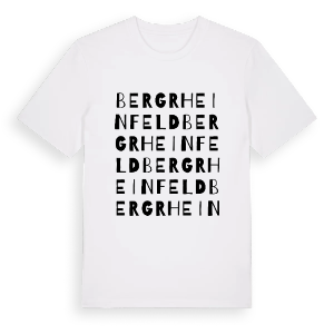 Bergrheinfeld ordlek t-shirt – ekologisk bomull t-shirt från Pinshirt