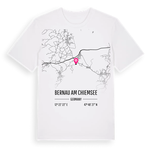 Bernau am Chiemsee karta t-shirt – ekologisk bomull t-shirt från Pinshirt