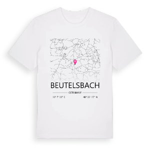 Beutelsbach karta t-shirt – ekologisk bomull t-shirt från Pinshirt