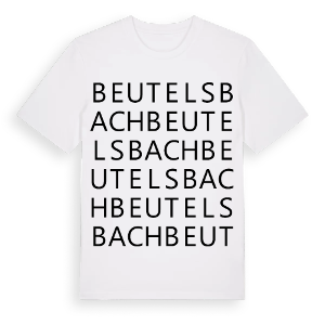 Beutelsbach ordlek t-shirt – ekologisk bomull t-shirt från Pinshirt