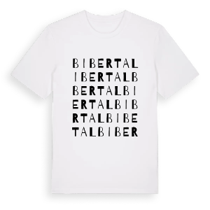 Bibertal ordlek t-shirt – ekologisk bomull t-shirt från Pinshirt