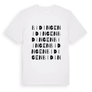 Bidingen ordlek t-shirt – ekologisk bomull t-shirt från Pinshirt