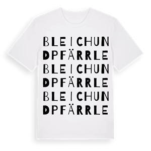 Bleich und Pfärrle ordlek t-shirt – ekologisk bomull t-shirt från Pinshirt