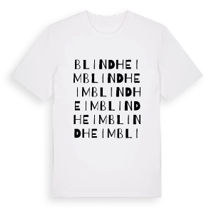 Blindheim ordlek t-shirt – ekologisk bomull t-shirt från Pinshirt