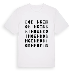 Bobingen ordlek t-shirt – ekologisk bomull t-shirt från Pinshirt
