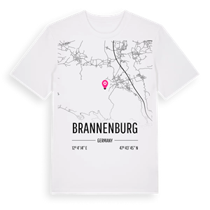 Brannenburg karta t-shirt – ekologisk bomull t-shirt från Pinshirt