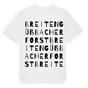 Breitengüßbacher Forst ordlek t-shirt – ekologisk bomull t-shirt från Pinshirt