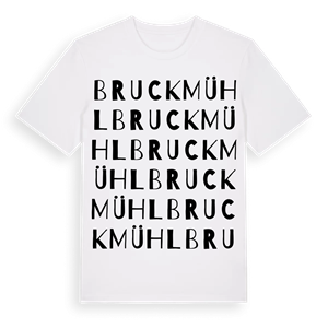 Bruckmühl ordlek t-shirt – ekologisk bomull t-shirt från Pinshirt