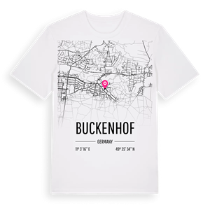 Buckenhof karta t-shirt – ekologisk bomull t-shirt från Pinshirt
