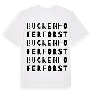 Buckenhofer Forst ordlek t-shirt – ekologisk bomull t-shirt från Pinshirt