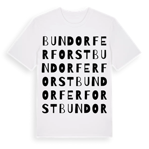 Bundorfer Forst ordlek t-shirt – ekologisk bomull t-shirt från Pinshirt