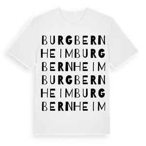 Burgbernheim ordlek t-shirt – ekologisk bomull t-shirt från Pinshirt