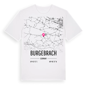 Burgebrach karta t-shirt – ekologisk bomull t-shirt från Pinshirt
