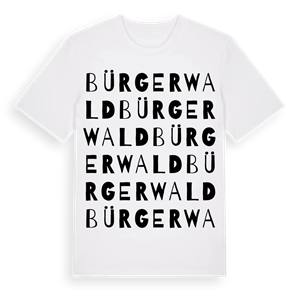 Bürgerwald ordlek t-shirt – ekologisk bomull t-shirt från Pinshirt