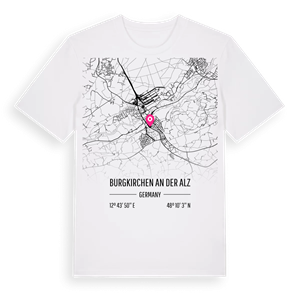 Burgkirchen an der Alz karta t-shirt – ekologisk bomull t-shirt från Pinshirt
