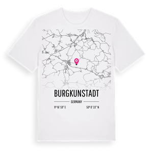 Burgkunstadt karta t-shirt – ekologisk bomull t-shirt från Pinshirt