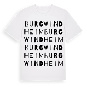 Burgwindheim ordlek t-shirt – ekologisk bomull t-shirt från Pinshirt
