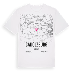 Cadolzburg karta t-shirt – ekologisk bomull t-shirt från Pinshirt