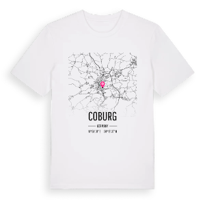 Coburg karta t-shirt – ekologisk bomull t-shirt från Pinshirt