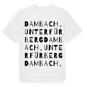 Dambach, Unterfürberg ordlek t-shirt – ekologisk bomull t-shirt från Pinshirt